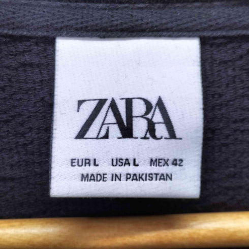 ザラ ZARA コットン ダブルジップ パーカー メンズ import:L