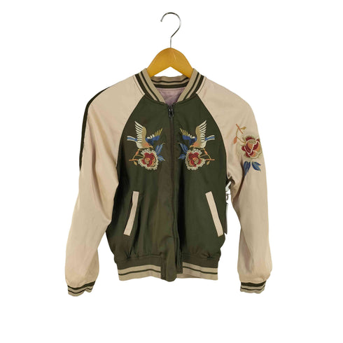 Express 燕 花 刺繍スカジャン レディース XXS