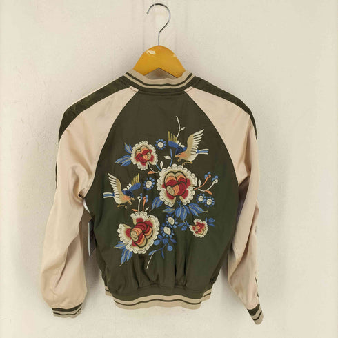 Express 燕 花 刺繍スカジャン レディース XXS