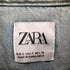 ザラ ZARA ウォッシュ加工1ポケットデニムシャツ メンズ S