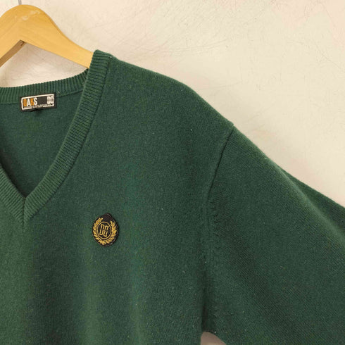 ダックスゴルフ DAKS GOLF ロゴワッペン刺繍 Vネック セーター メンズ import:L