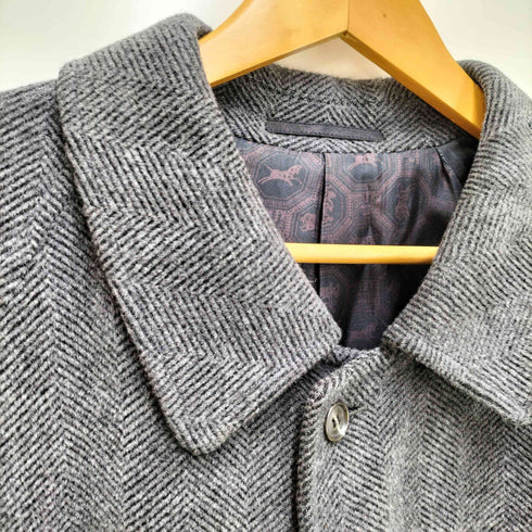 credimi アンゴラ 比翼 ステンカラーロングコート レディース