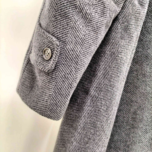 credimi アンゴラ 比翼 ステンカラーロングコート レディース