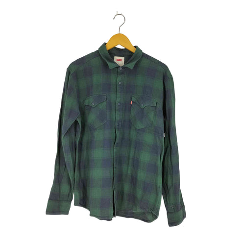 リーバイス Levis チェック柄 長袖フランネルシャツ メンズ import:L