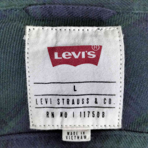 リーバイス Levis チェック柄 長袖フランネルシャツ メンズ import:L
