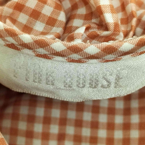 ピンクハウス PINK HOUSE ギンガムチェック リボン フリル 半袖ブラウス レディース