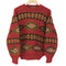 ニューヨーカー NEWYORKER HAND KNITTING ノルディック柄 クルーネックニット セーター レディース import:M