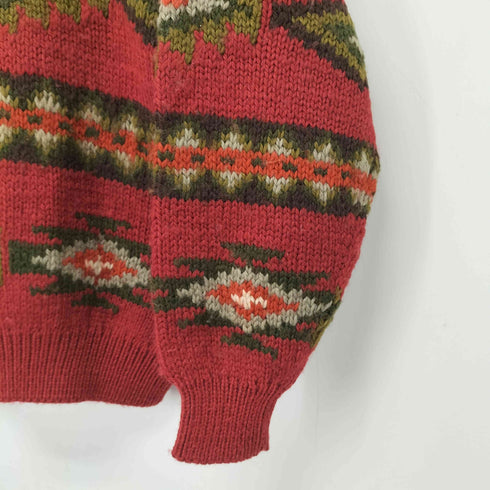 ニューヨーカー NEWYORKER HAND KNITTING ノルディック柄 クルーネックニット セーター レディース import:M