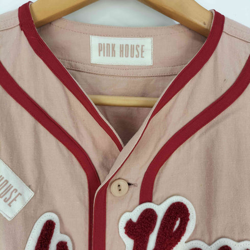 ピンクハウス PINK HOUSE デカロゴ ベースボールシャツ レディース
