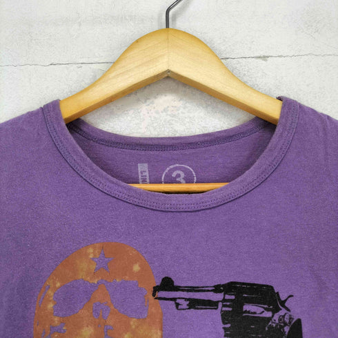 スカルガンショットプリントクルーネックTシャツ Y2K メンズ M