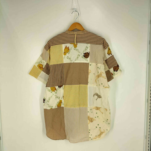 カールヘルム Karl Helmut ヒヨコ 羊 パッチワーク ヘンリーネック プルオーバーシャツ レディース