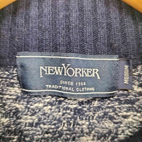 ニューヨーカー NEWYORKER ウール混 ニット ブルゾン ジャケット ジップ カーディガン メンズ import:M