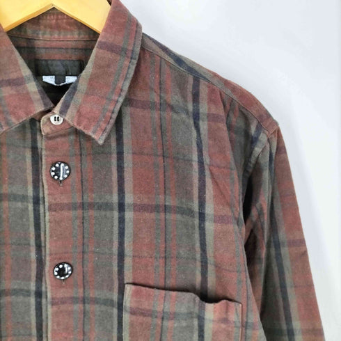 コムデギャルソンオムプリュス COMME des GARCONS HOMME PLUS 10aw スワロフスキーボタン チェック柄 長袖ネルシャツ メンズ JPN:L