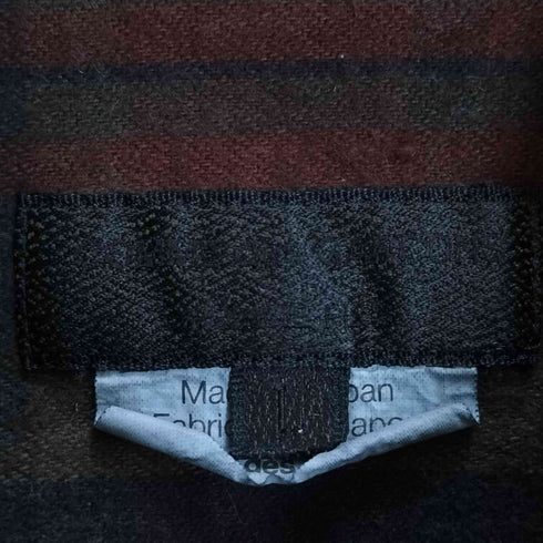 コムデギャルソンオムプリュス COMME des GARCONS HOMME PLUS 10aw スワロフスキーボタン チェック柄 長袖ネルシャツ メンズ JPN:L