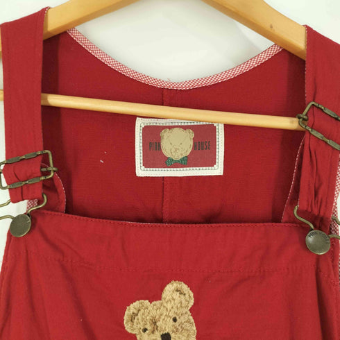 ピンクハウス PINK HOUSE テディベア刺繍ジャンパースカート レディース