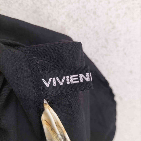 ヴィヴィアンタム VIVIENNE TAM ドラゴン刺繍フロントスリットブラウス Y2K レディース 0
