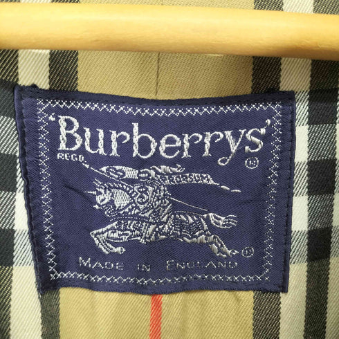 バーバリーズ BURBERRYS 英国製 裏地ノバチェック 比翼ステンカラーコート メンズ