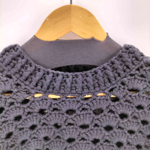 エイチビューティーアンドユースユナイテッドアローズ H BEAUTY & YOUTH UNITED ARROWS クロシェ編みクロップドニット レディース