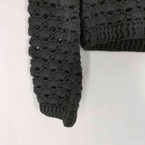 エイチビューティーアンドユースユナイテッドアローズ H BEAUTY & YOUTH UNITED ARROWS クロシェ編みクロップドニット レディース