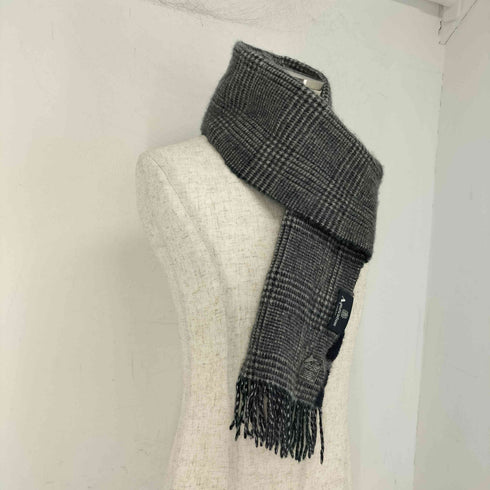 アクアスキュータム AQUASCUTUM カシミヤ100 チェックマフラー メンズ