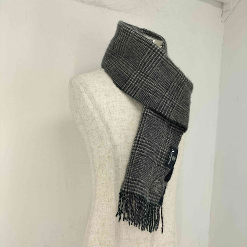 アクアスキュータム AQUASCUTUM カシミヤ100 チェックマフラー メンズ