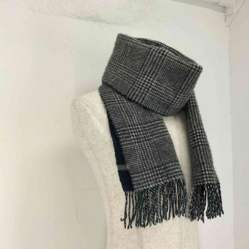 アクアスキュータム AQUASCUTUM カシミヤ100 チェックマフラー メンズ