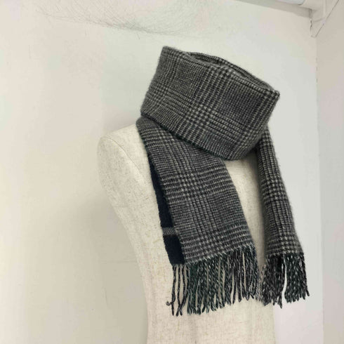 アクアスキュータム AQUASCUTUM カシミヤ100 チェックマフラー メンズ