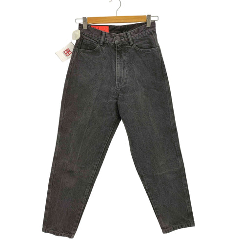 {Preloved HIGHWAIST TAPERED ブラックデニムテーパードパンツ レディース 27R