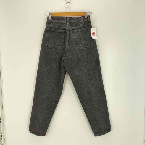 {Preloved HIGHWAIST TAPERED ブラックデニムテーパードパンツ レディース 27R