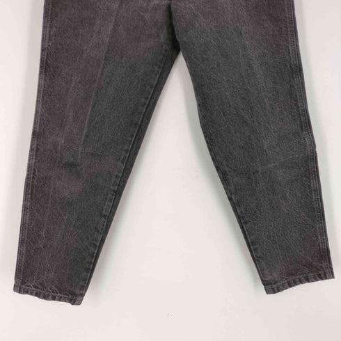 {Preloved HIGHWAIST TAPERED ブラックデニムテーパードパンツ レディース 27R