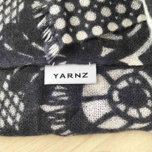 YARNZ カシミヤ100 総柄大判ストール レディース