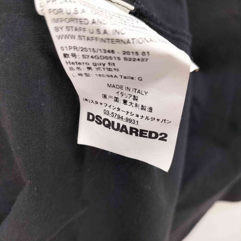 ディースクエアード DSQUARED2 ラジオテープ クルーネックTシャツ メンズ import:M