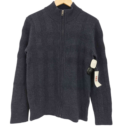 バーバリーロンドン BURBERRY LONDON ウール ニット ブルゾン ジャケット ジップ カーディガン メンズ import:M