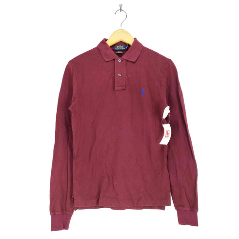 ポロラルフローレン POLO RALPH LAUREN SLIM FIT PIMA STRETCH MESH ポニー刺繍ポロシャツ メンズ S