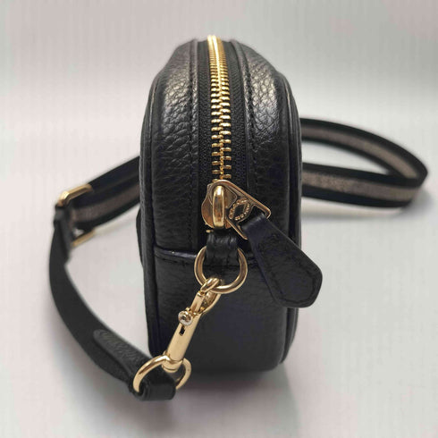 コーチ COACH エンボス 馬車ロゴ 2WAY ペブルド レザー ショルダーバッグ ウエストバッグ レディース