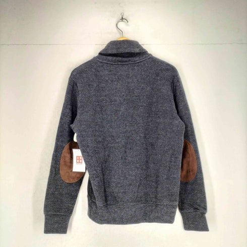 ポロラルフローレン POLO RALPH LAUREN ポニー刺繍 シープレザーエルボーパッチショールカラーニット メンズ S