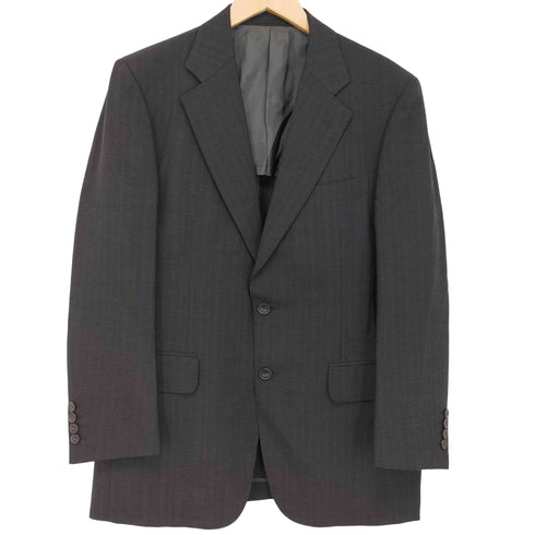 バーバリーロンドン BURBERRY LONDON モヘヤ混 チェック柄 2B テーラードジャケット メンズ