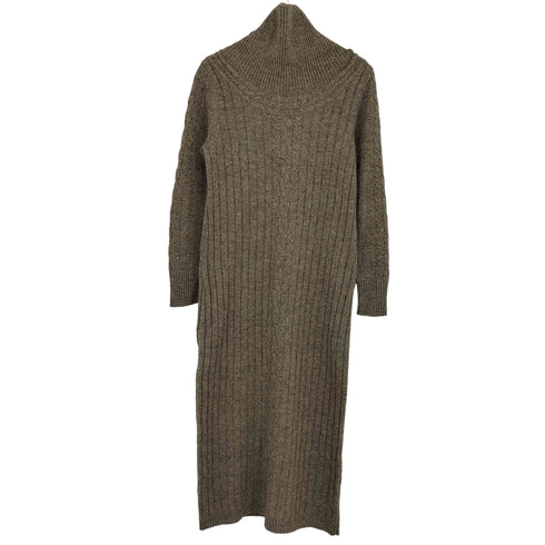 ローラアシュレイ LAURA ASHLEY ウール混 ケーブル編み タートルネック L/S ニットワンピース レディース 11