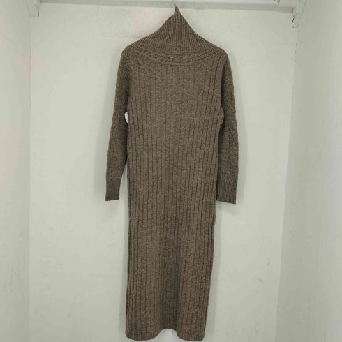 ローラアシュレイ LAURA ASHLEY ウール混 ケーブル編み タートルネック L/S ニットワンピース レディース 11