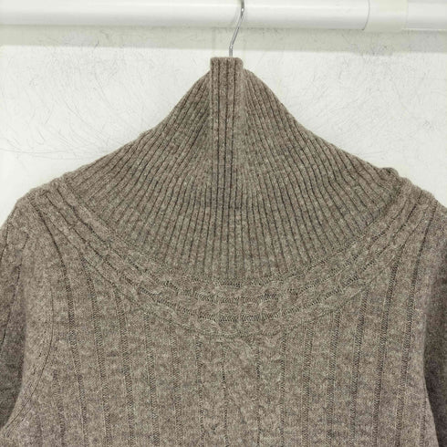 ローラアシュレイ LAURA ASHLEY ウール混 ケーブル編み タートルネック L/S ニットワンピース レディース 11