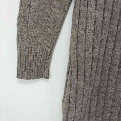 ローラアシュレイ LAURA ASHLEY ウール混 ケーブル編み タートルネック L/S ニットワンピース レディース 11