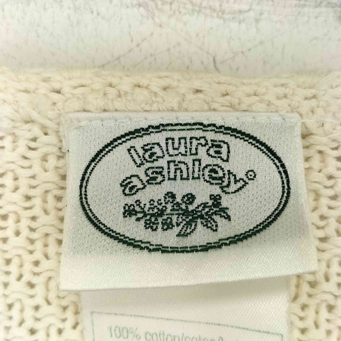 ローラアシュレイ LAURA ASHLEY 立体刺繍 L/S コットンカーディガン レディース import:L