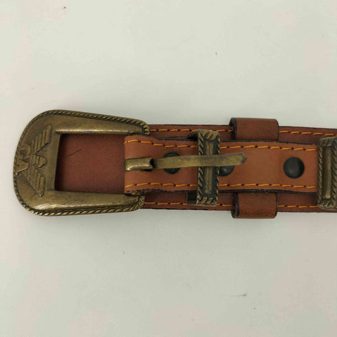 ジョルジオアルマーニ Giorgio Armani ペイズリーラインレザーデザインベルト レディース