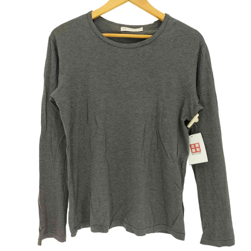 サンスペル Sunspel イングランド製 コットン 長袖 クルーネック Tシャツ メンズ import:M