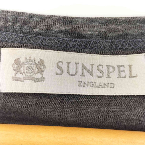サンスペル Sunspel イングランド製 コットン 長袖 クルーネック Tシャツ メンズ import:M