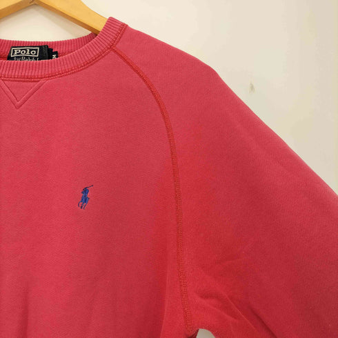 ポロバイラルフローレン Polo by RALPH LAUREN ポニー刺繍 前Vガゼット ラグランスリーブ スウェット メンズ import:M