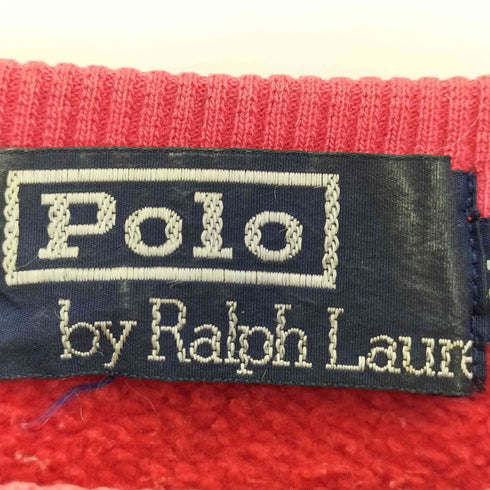 ポロバイラルフローレン Polo by RALPH LAUREN ポニー刺繍 前Vガゼット ラグランスリーブ スウェット メンズ import:M