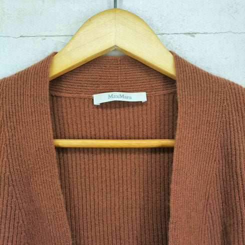 マックスマーラ MAX MARA ボタンレスリブニットカーディガン レディース