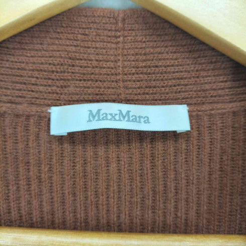 マックスマーラ MAX MARA ボタンレスリブニットカーディガン レディース