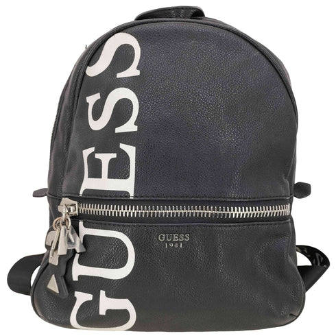 ゲス GUESS ロゴプリント レザーバックパック メンズ